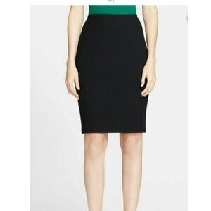 Vintage St. John Basics Holt Renfrew Santana knit wool pencil skirt black 6